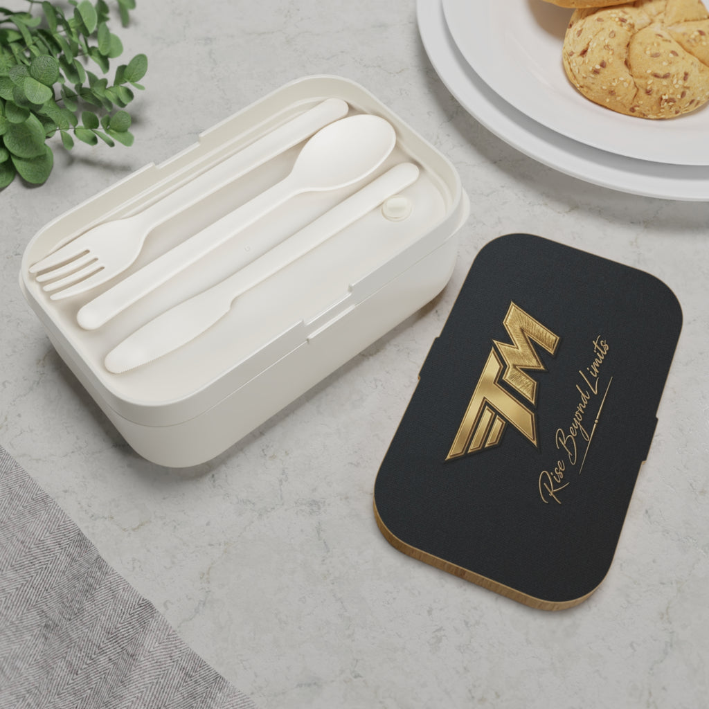 Bento Lunch Box — Black & Gold “TM”