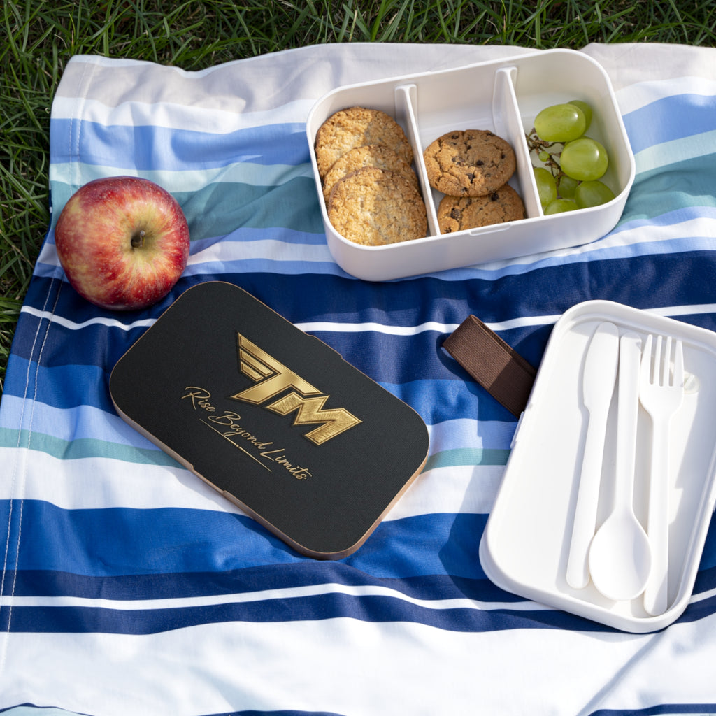 Bento Lunch Box — Black & Gold “TM”